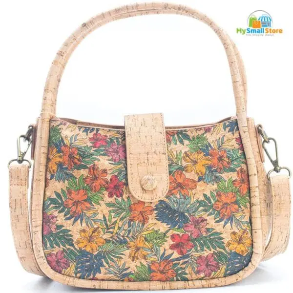 Corkadia Natural Cork Summer Pattern Crossbody Bag 1