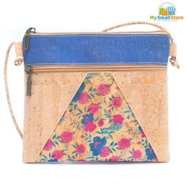 Eco-Friendly Corkadia Triangle Pattern Crossbody Bag - High-Quality Cork, Soft &Amp; Durable 3