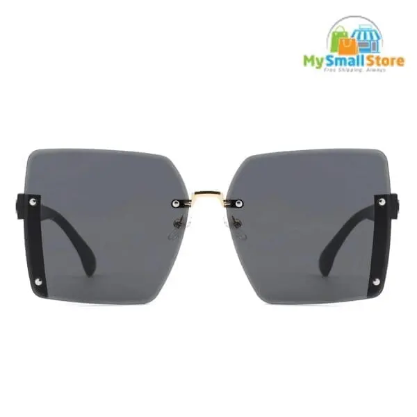 Cramilo Eyewear Nysera - Rimless Fashion Square Flat Top Sunglasses 2