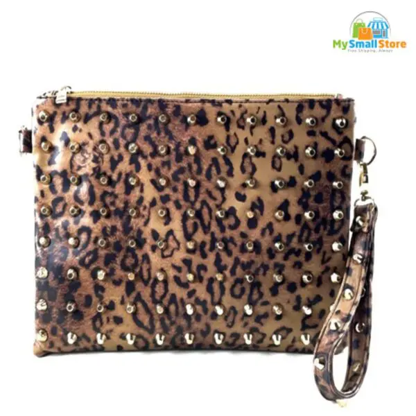 Beyond Envy Leopard Skin Clutch Bag With Detachable Strap | Free Shipping 2