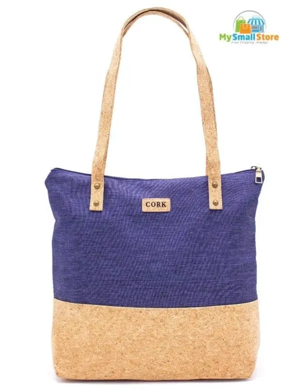 Corkadia Blue Cork Shopping Bag - Eco Friendly - Free Shipping 1