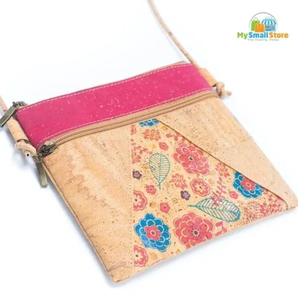 Eco-Friendly Corkadia Triangle Pattern Crossbody Bag - High-Quality Cork, Soft &Amp; Durable 4