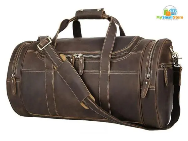 Steel Horse Leather The Wainwright Weekender | Round Vintage Leather Weekender 1