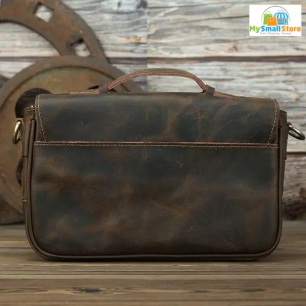 Steel Horse Leather The Faust Leather Camera Bag | Crossbody Vintage Camera Messenger Bag 5