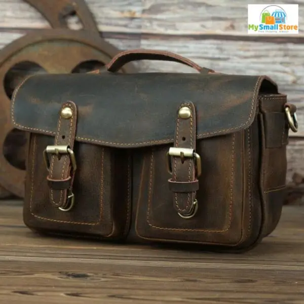 Steel Horse Leather The Faust Leather Camera Bag | Crossbody Vintage Camera Messenger Bag 2