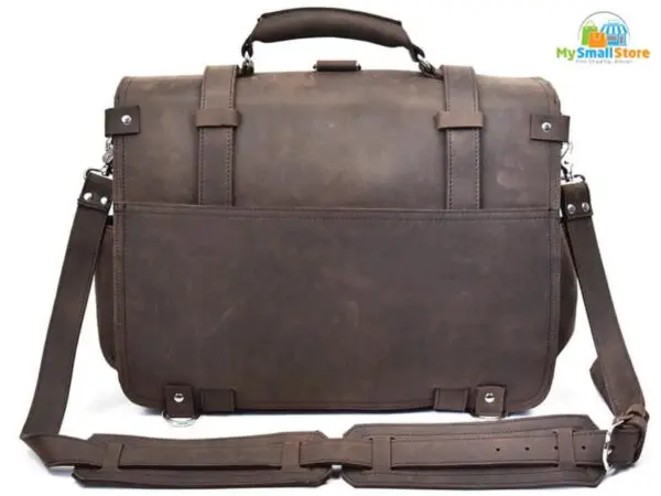 Steel Horse Leather The Gustav Messenger Bag | Large Capacity Vintage Leather 4