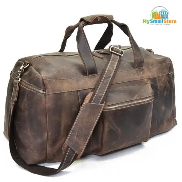 Steel Horse Leather The Colden Duffle Bag | Large Capacity Leather Weekender 5