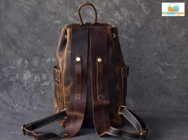 Steel Horse Leather The Olaf Rucksack | Vintage Leather Travel Backpack 4