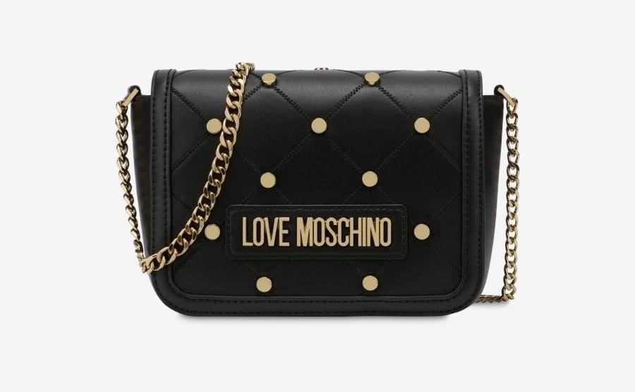 LOVE MOSCHINO Purse Handbags NEW CHAIN HEART Tote Bag BORSA Grigio RARE HTF  | eBay