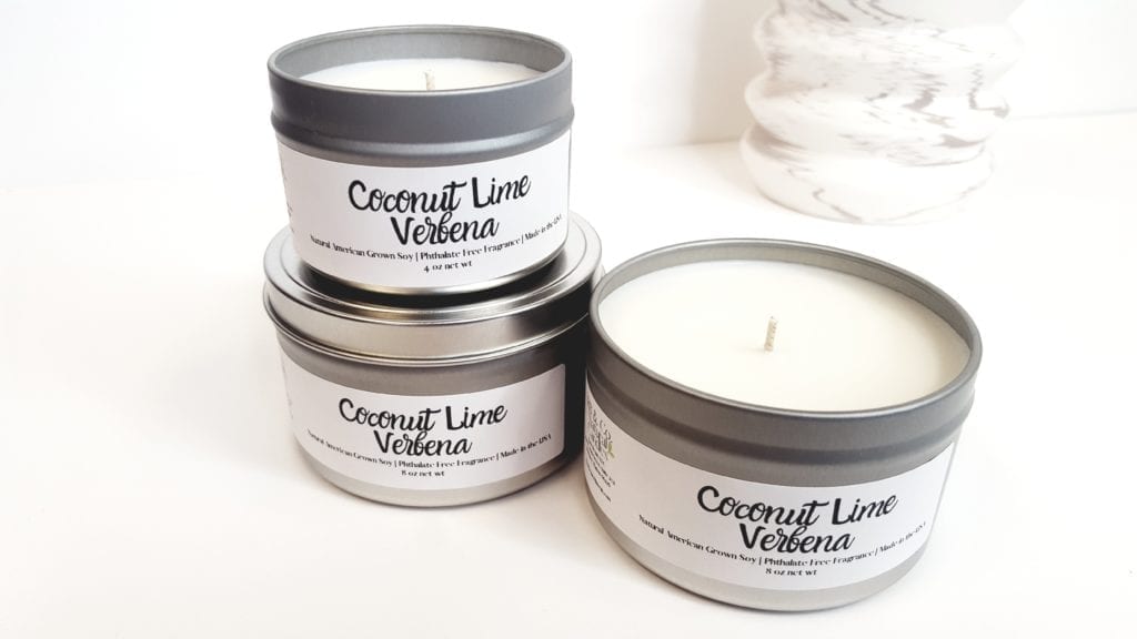 Coconut Lime Verbena Natural Soy Candle