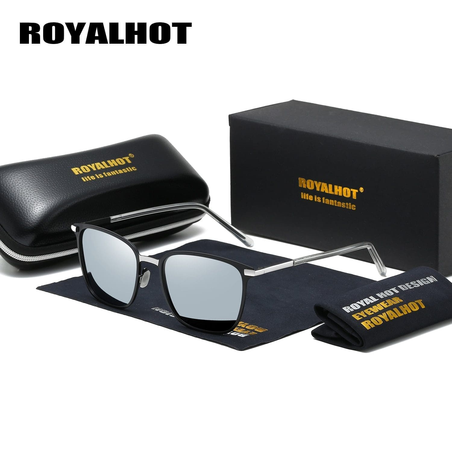 Royal Hot Polarized UV400 Alloy Square Driving Sunglasses 15