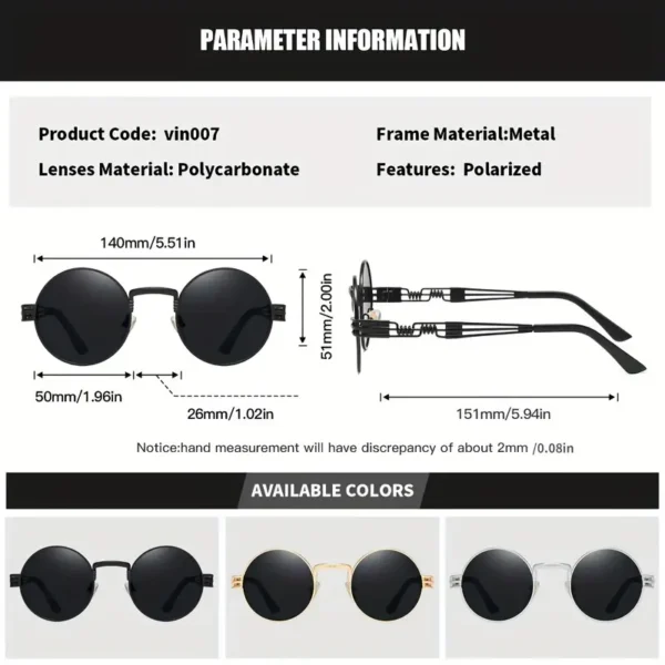 Retro Metal Polarized Unisex Sunglasses 1