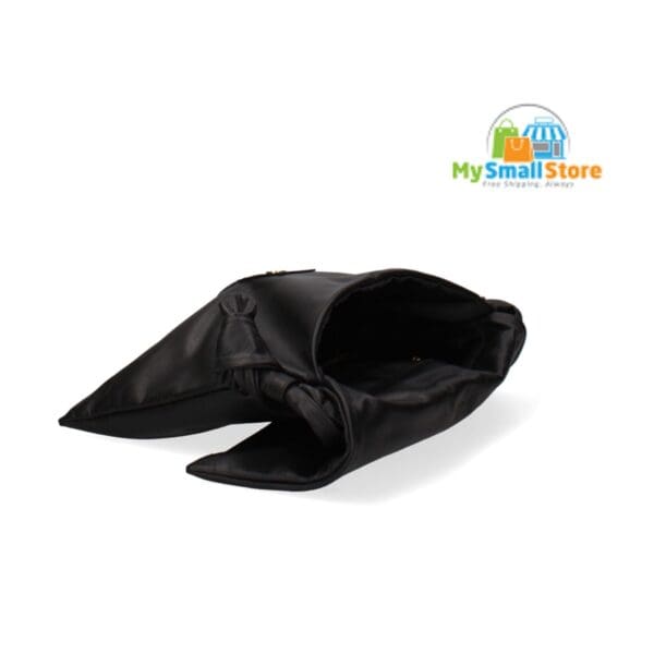 Monica Bini Black Shoulder Bag - Genuine Leather - Elegant &Amp; Stylish 4