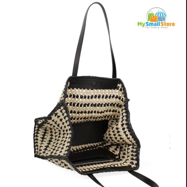 Stylish Black Monica Bini Shoulder Bag - Elegant And Versatile Design 3