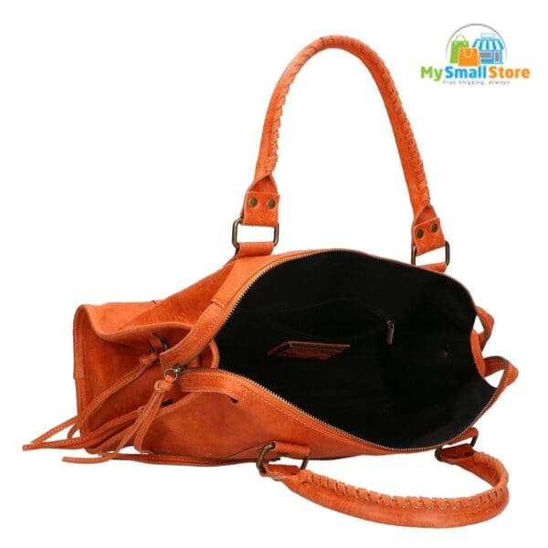 Monica Bini Orange Shoulder Bag - Stylish And Elegant 1