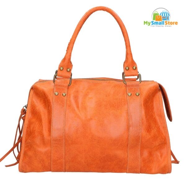 Monica Bini Orange Shoulder Bag - Stylish And Elegant 2