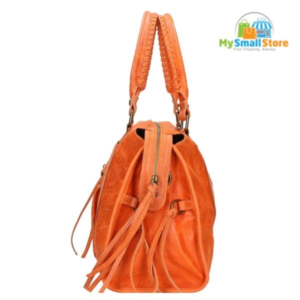 Monica Bini Orange Shoulder Bag - Stylish And Elegant 3