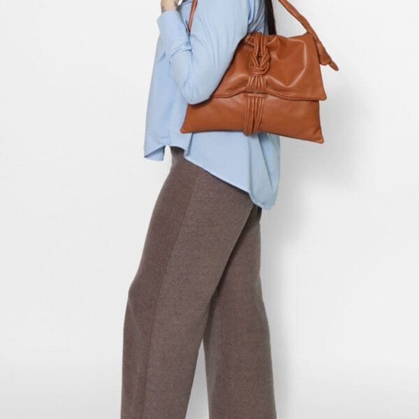 Monica Bini Brown Shoulder Bag - Genuine Leather - Stylish And Elegant 10