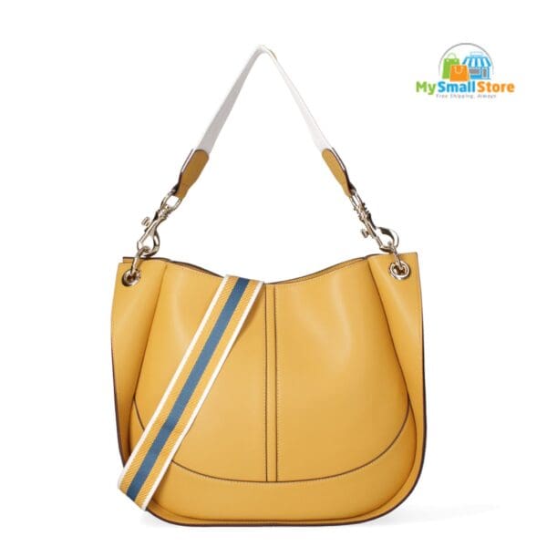 Monica Bini Yellow Shoulder Bag - Genuine Leather - Stylish And Trendy Accessory 3