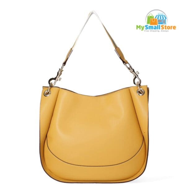Monica Bini Yellow Shoulder Bag - Genuine Leather - Stylish And Trendy Accessory 4