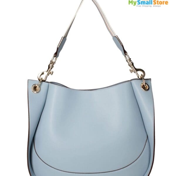 Monica Bini Blue Shoulder Bag - Genuine Leather - Chic And Versatile 8