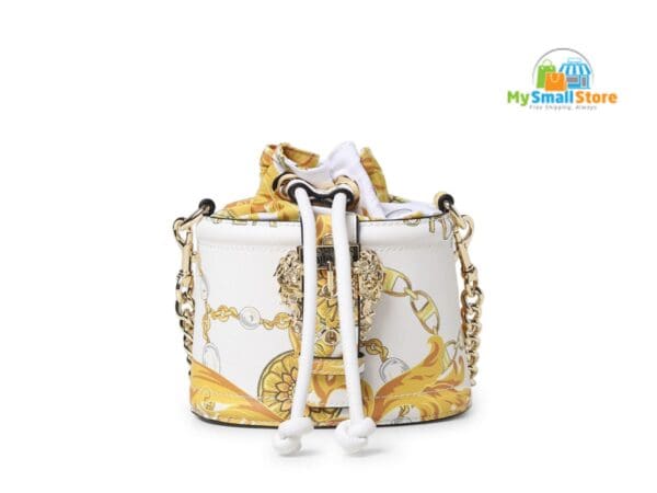 Versace Jeans White And Gold Shoulder Bag