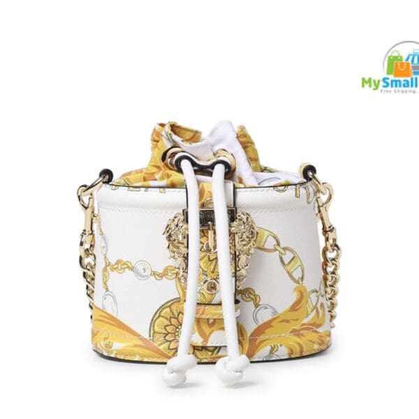 Versace Jeans White and Gold Shoulder Bag