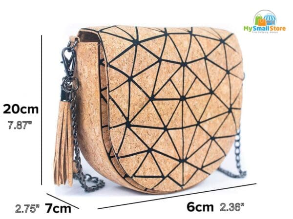 Unique Corkadia Geometric Half-Moon Crossbody Bag | Eco-Friendly | Free Shipping 3