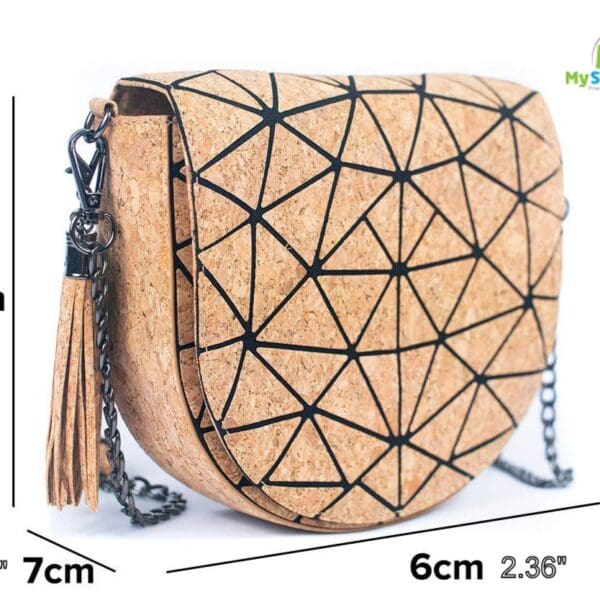 Unique Corkadia Geometric Half-Moon Crossbody Bag | Eco-Friendly | Free Shipping 8