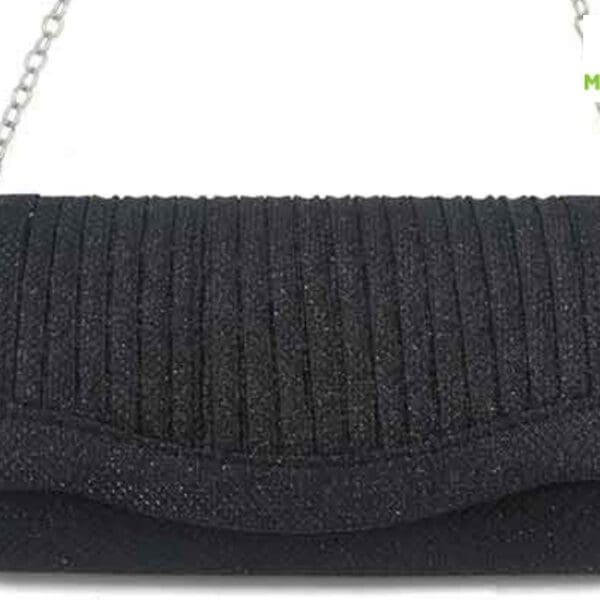 Beyond Envy Pleated Glitter Clutch Bag With Detachable Chain | Free Shipping 8