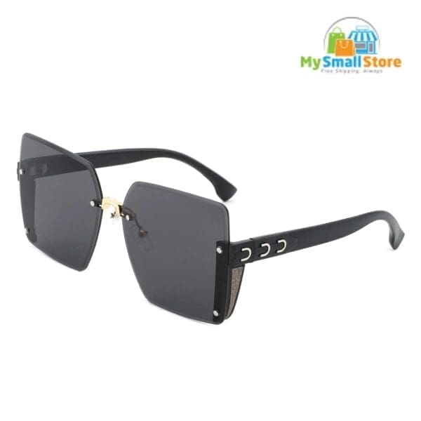 Cramilo Eyewear Nysera - Rimless Fashion Square Flat Top Sunglasses 8