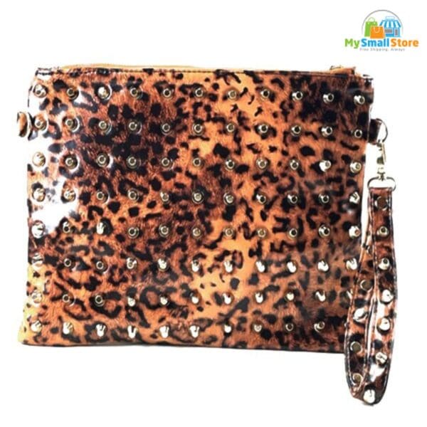 Beyond Envy Leopard Skin Clutch Bag With Detachable Strap | Free Shipping 10