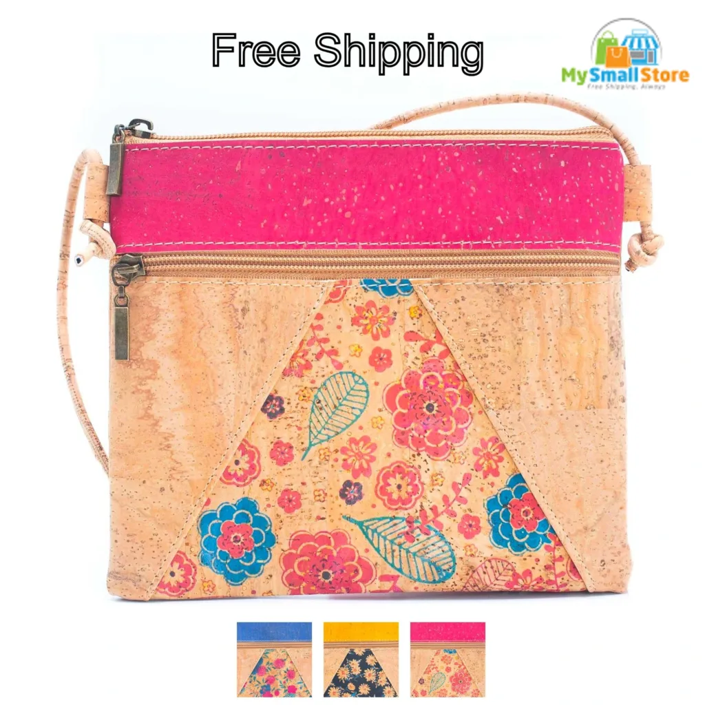 Corkadia Triangle Pattern Crossbody Bag