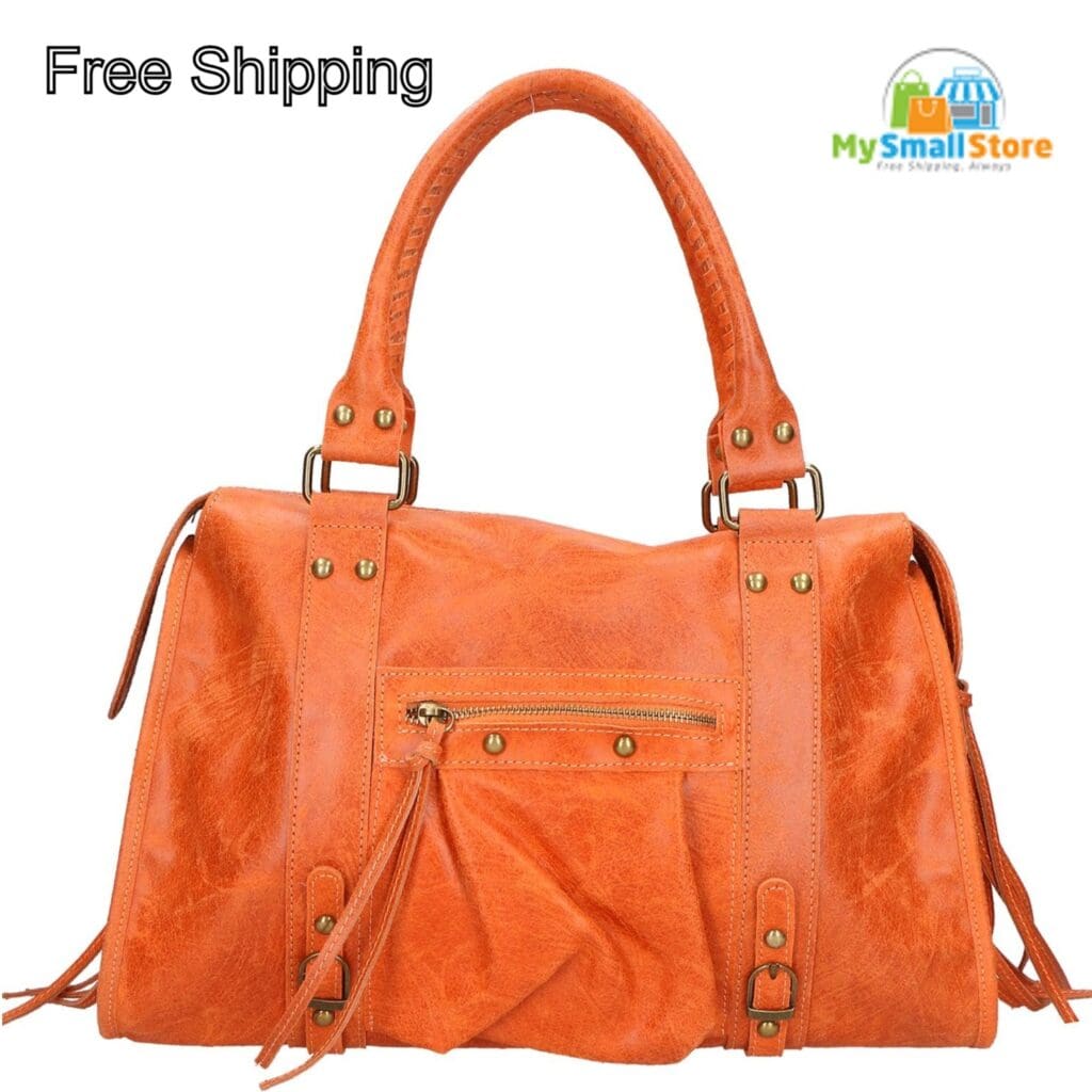 Monica Bini Orange Shoulder Bag