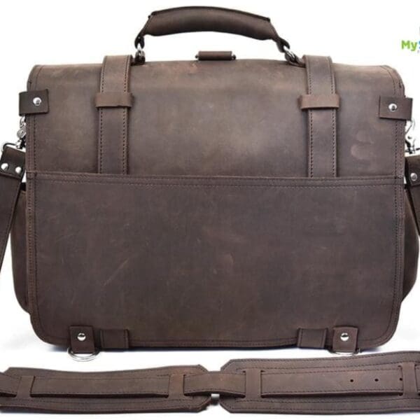 Steel Horse Leather The Gustav Messenger Bag | Large Capacity Vintage Leather 9