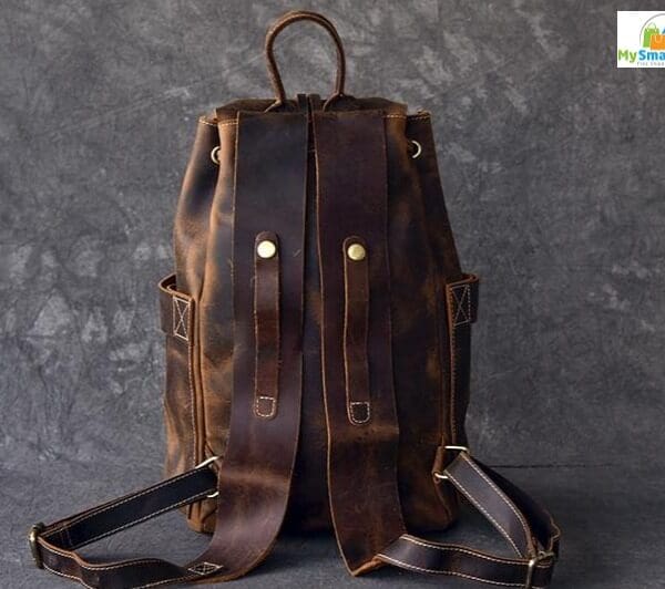 Steel Horse Leather The Olaf Rucksack | Vintage Leather Travel Backpack 9