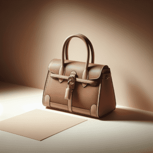 A Luxurious Italian-Designed Handbag With Finely Stitched Edges And Elegant Metalwork, Showcased Against A Simple, Soft-Lit Backdrop That Emphasizes I