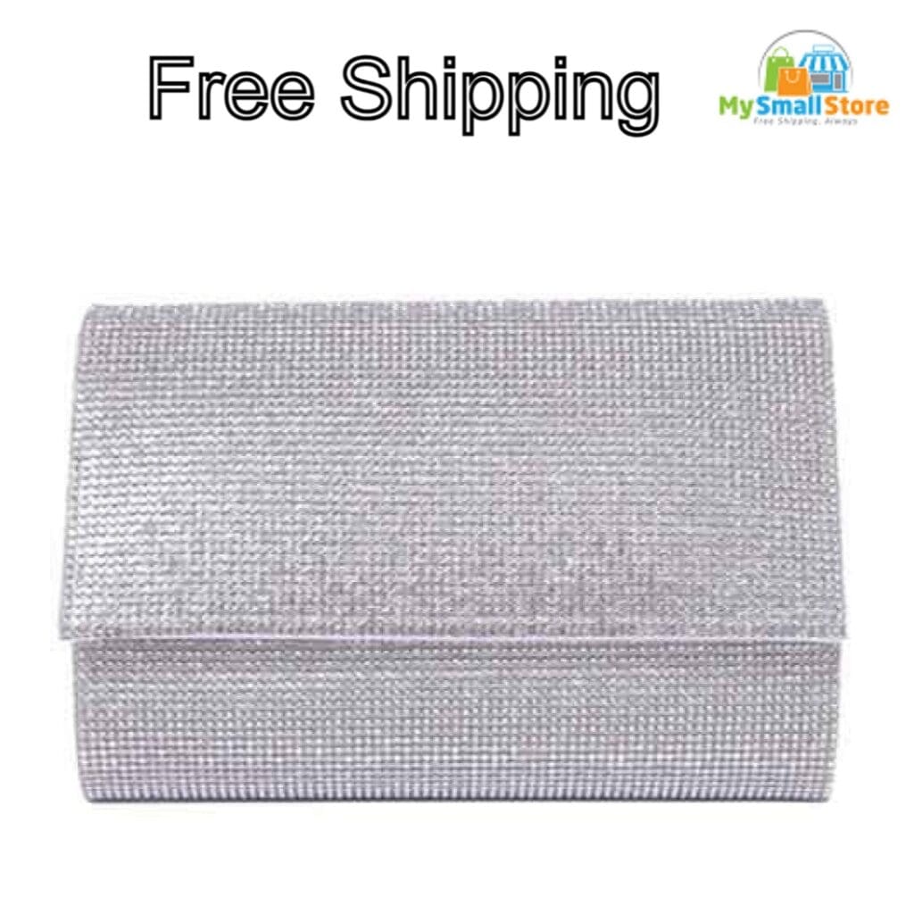 Beyond Envy Satin Crystal Clutch Bag