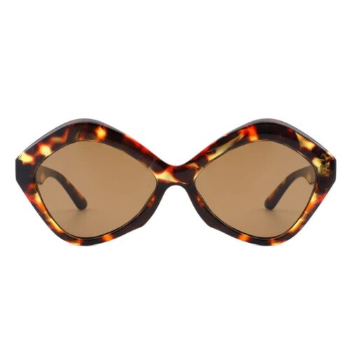 Cramilo Eyewear Amethyst Hexagonal Cat Eye Sunglasses 2
