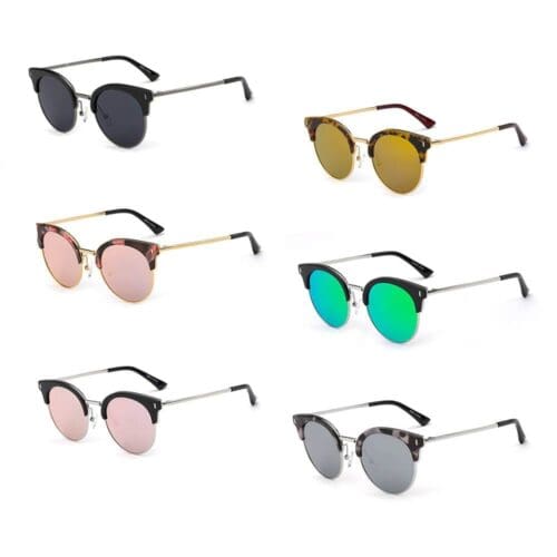 Cramilo Eyewear Biloxi Half Frame Cat Eye Sunglasses 17