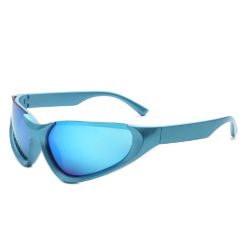 Cramilo Eyewear Dazzling Retro Rectangle Wrap Around Sunglasses