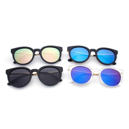 Cramilo Eyewear Findlay Retro Mirrored Horned Rim Round Sunglasses 11