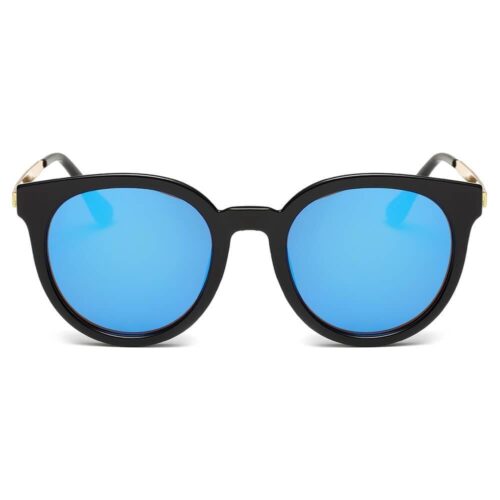 Cramilo Eyewear Findlay Retro Mirrored Horned Rim Round Sunglasses 2
