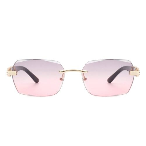 Cramilo Eyewear Hailstorm Retro Rimless Tinted Sunglasses 2