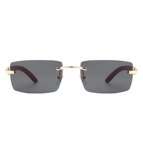 Cramilo Eyewear Oceanize Rectangle Rimless Retro Tinted Sunglasses 2