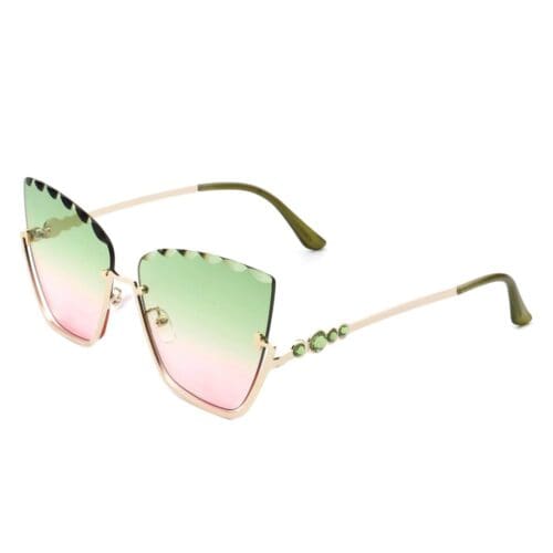 Cramilo Eyewear Starfire Half Frame Cat Eye Sunglasses