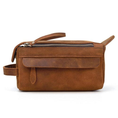 Dado Leather Dopp Kit Handmade Leather Toiletry Bag 11