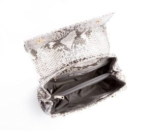 Gunas New York Cottontail Black White Snake Texture Crossbody Bag 7