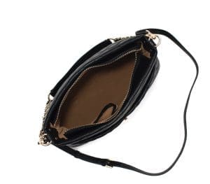 Gunas New York Koi Black Quilted Vegan Leather Crossbody Bag 6