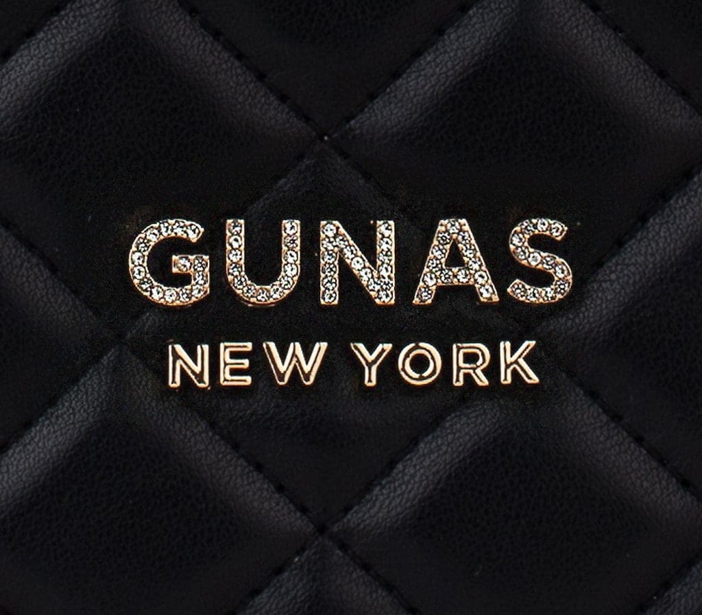 Gunas New York Koi Black Quilted Vegan Leather Crossbody Bag 8